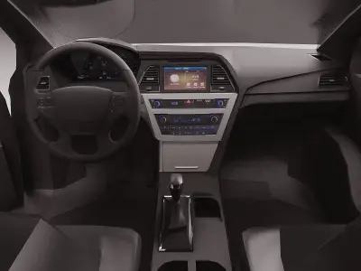 2016 Hyundai Sonata LP Low-poly 3D model