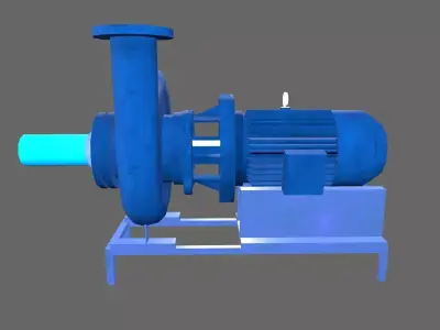 Motor Pump Low-poly 3D model