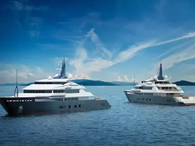 Rich luxury yacht 3D model