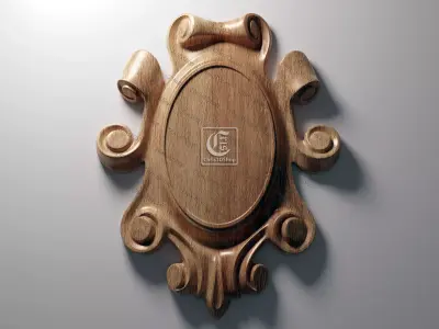 Decorative Plaque 2 - 3D STL Files for CNC  3D model