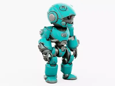 ROBO ZERO-B  Rigged for Unreal Engine - Unity - MIXAMO 3D model