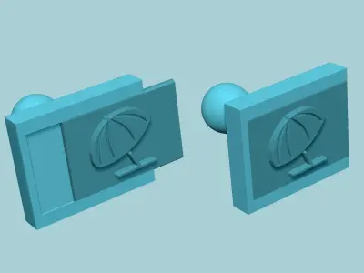 Stamp 37 - Parasol - Fondant Decoration Maker Toy 3D print model