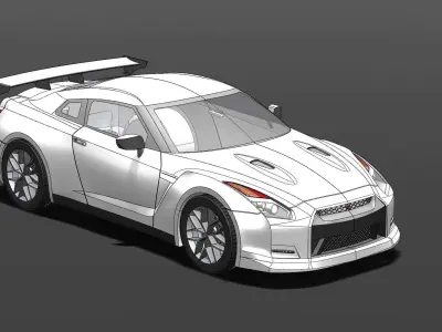 NISSAN GTR by Solidworks 3D model