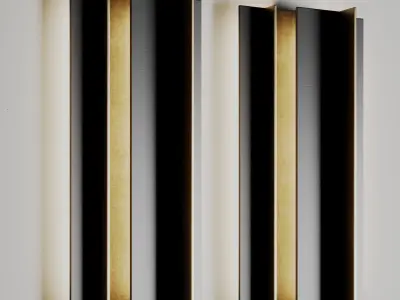 Secret Wall lamp Low-poly 3D model