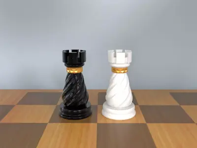 Rook 3D Luxury Chess Pieces 3D Print Model 3D print model 3D print model