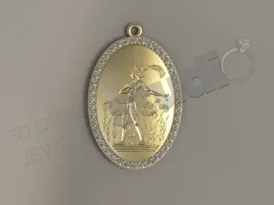 Luxury pendant Minoan prince art design 3d model 3D print model