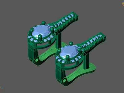 Women Earrings 3DM STL Womens Earring Renders 3D print models   3D print model