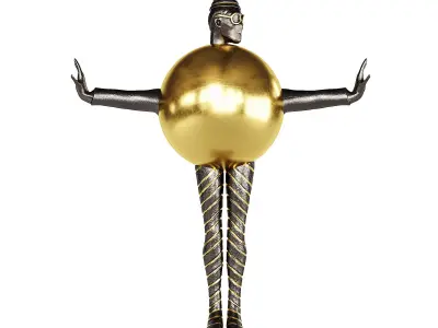 Global Views Bauhaus Sphere Woman Home Decor 3D model