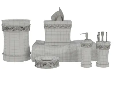 Bathroom decorative set 5 3D model