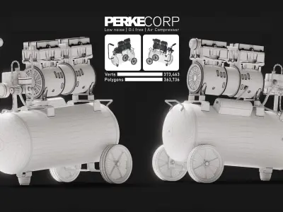 Low Noise Air Compressor 3D model