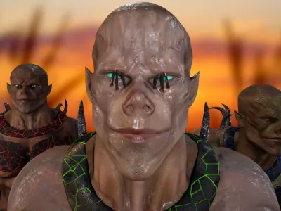 Alien GHS Low-poly 3D model