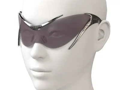 Mugler x Gentle Monster Sunglasses Low-poly 3D model