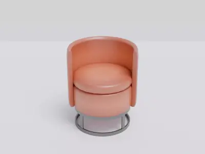 Round chair Low-poly 3D model