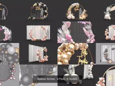 Balloon Arches - 6 Pack 3D Model Collection