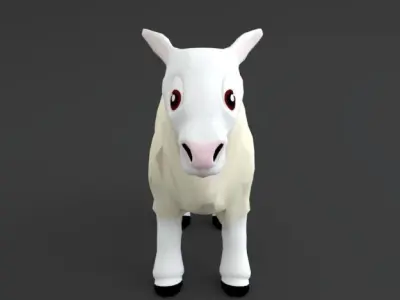 Sheep Cartoon Low-poly 3D model