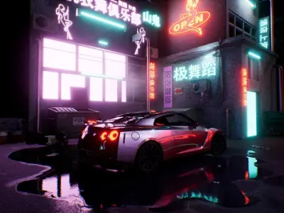 UE4 Nissan GT-R  3D model