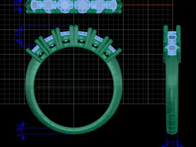 LIST  ENGAGEMENT RING BAND 3D print model