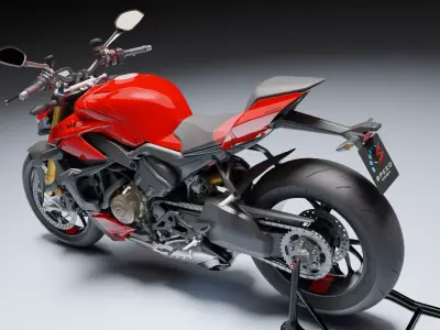 Ducati Streetfighter V4 S 2024 Low-poly 3D model