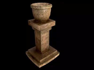 Classic Garden Vase Low-poly 3D model
