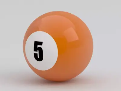 Pool Snooker Ball 5 3D model