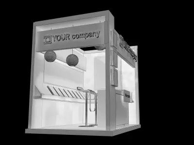 Booth Exhibition Stand a413b 3D model