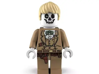 The Creep lego minifigure in outfit 3D model