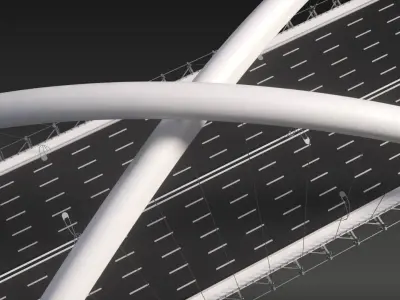 Infinity Bridge - Dubai UAE 3D Model 3D model