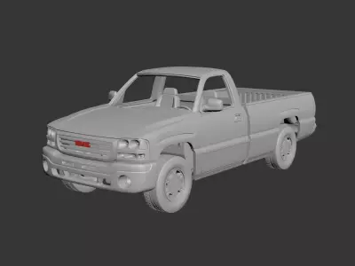 GMC Sierra Regular Cab 2003  3D print model