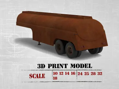  Fuel Tanker trailer for Truck from the movie Duel 3D print model