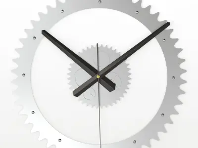 Industrial wall clock 3D model