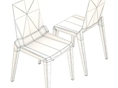 Crate and Barrel Mist Dining Chair 3D model