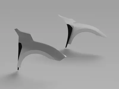 CIVIC TYPE R FK8 Front Fenders Exterior Model - 3D Laser-Scanned 3D model