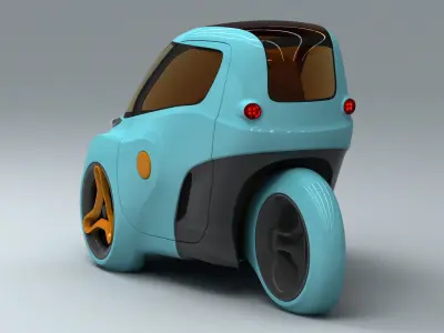 Piranha EV-3 Trike Concept 2021 3D model