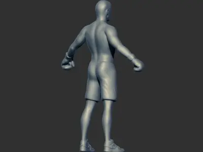 boxing boxer fighter 3d printable model stl multi poses 3D print model