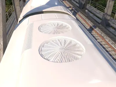 Hi-speed Electric Train Siemens Velaro CRH China 3D model