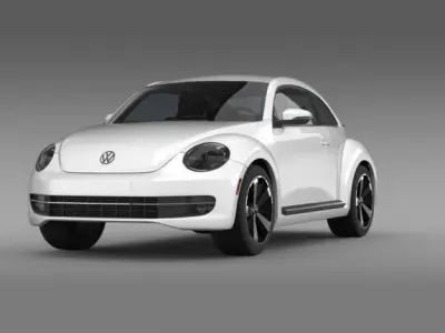 VW Beetle Turbo Black 2012 3D model