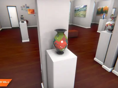 Art gallery Vol2 - modern exhibition 3D model