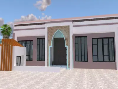 Modern Residential House A76 With Facade Details DWG SketchUp  3D model