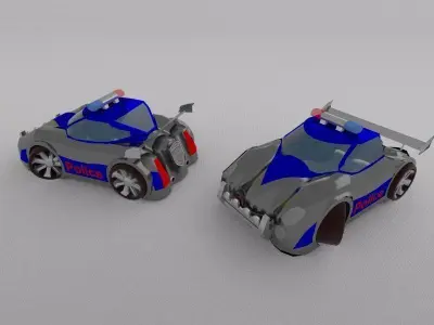 plastic toy car package 3D model