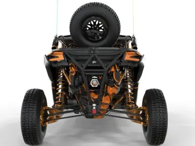 Can-Am Maverick X3 - 4 Doors 2022 Med Poly 3D model
