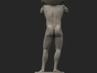Atlas Statue Low-poly 3D model