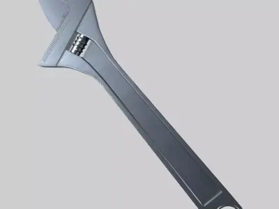 Adjustable Spanner Low-poly 3D model