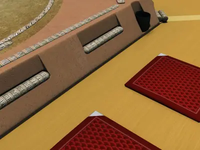 Sumo ring dojo sport 3D model