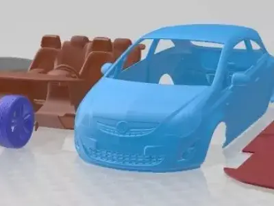 Opel Corsa 3 Door 2012 Printable Car  3D print model