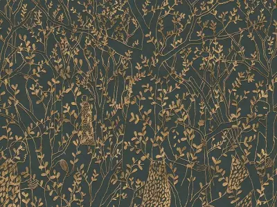 Hand Drawn Forest Story Luxury Wallpaper Texture