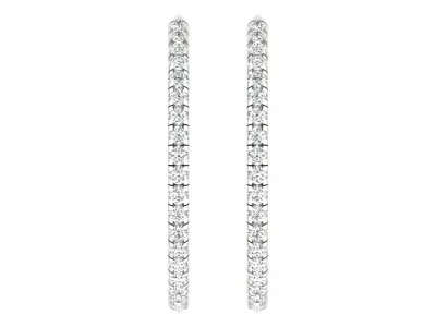 Light Weight White Gold Diamond Earring  -BU-500 3D print model