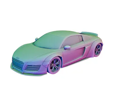 LB Works Audi R8 V10 Body Kit - 3D Printable 3D print model