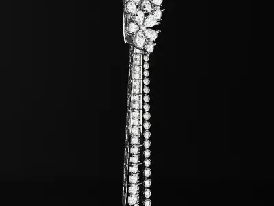 Luxury Diamond Earings 3D print model