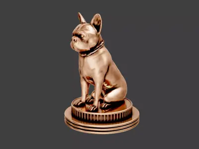Dog Statue cute luxury 3D print model
