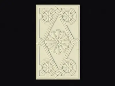 Central decor ornament for furniture 3D model 572